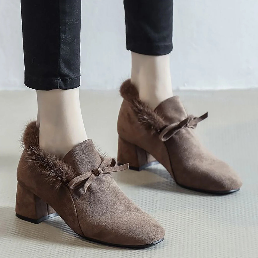 PMUYBHF Dress Sizehoes for Women 2023 Ladies Winter Flat Boots Warm Durable Walking Sizehoes Ankle Sizenow Sizehoes Platform Thick Plush