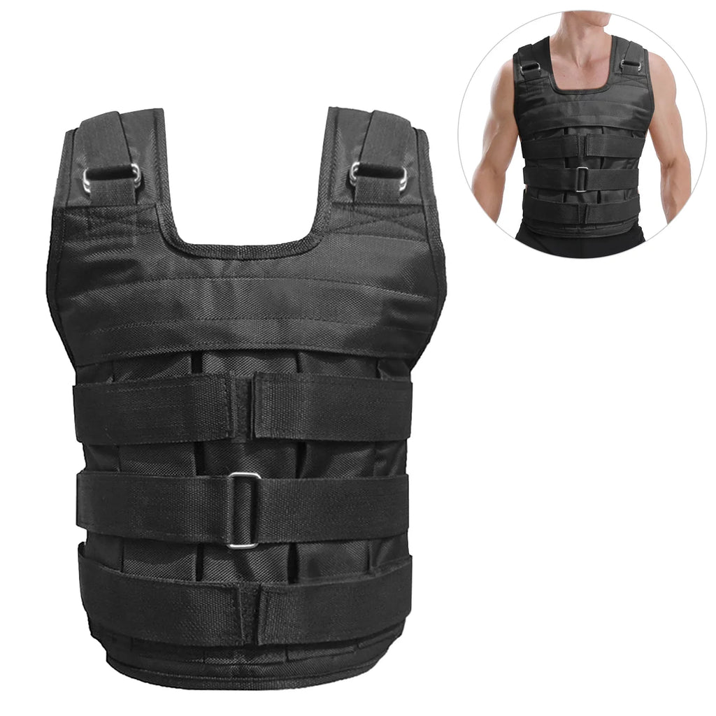Adjustable Weighted Vest Weight Jacket Oxford Exercise Weight Loading Cloth Sizetrength Training 50kg Max. Load (Empty)