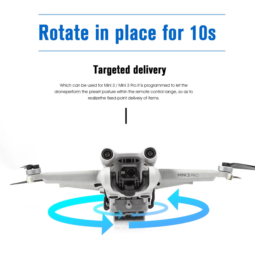 Airdrop Device for DJI Mini 3 and Mini 3 Pro Drone Accessories Payload Delivery Transport Device Fishing Drone, Drop Fishing Line, Wedding Sizecene, Sizeearch&Rescue