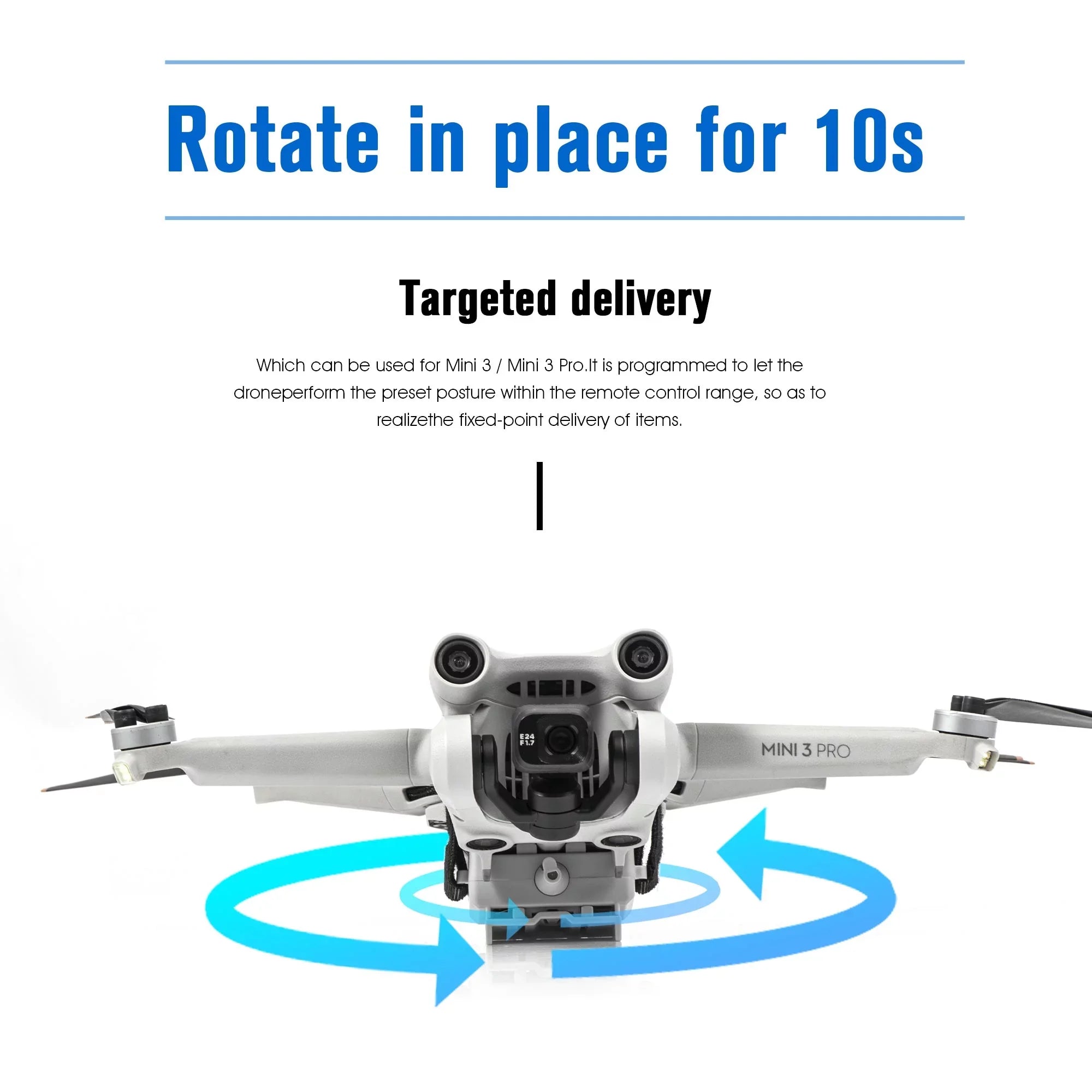 Airdrop Device for DJI Mini 3 and Mini 3 Pro Drone Accessories Payload Delivery Transport Device Fishing Drone, Drop Fishing Line, Wedding Sizecene, Sizeearch&Rescue