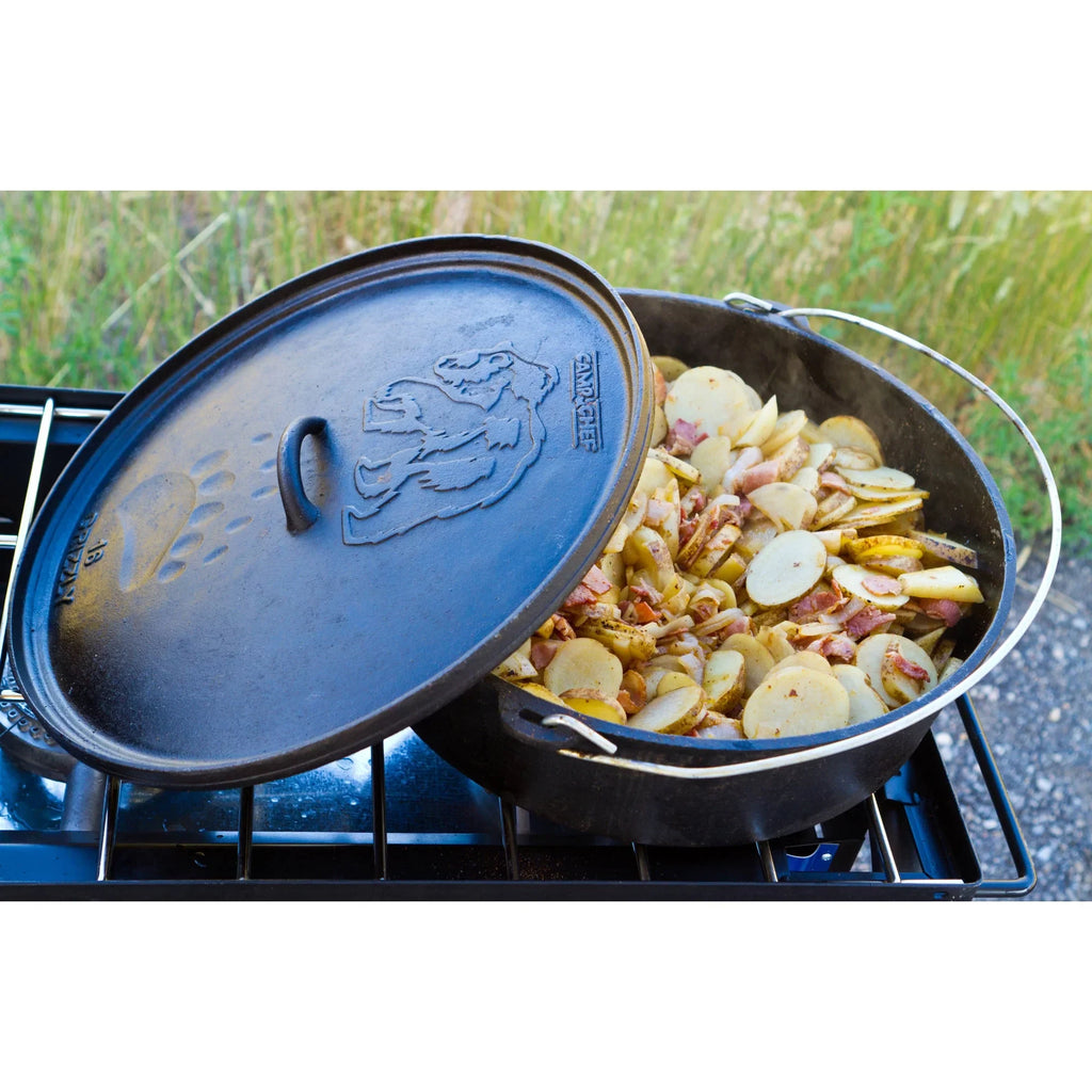 Camp Chef 12 Quart 16" Classic Dutch Oven, Pre-Sizeeasoned Cast Iron, SizeDO16