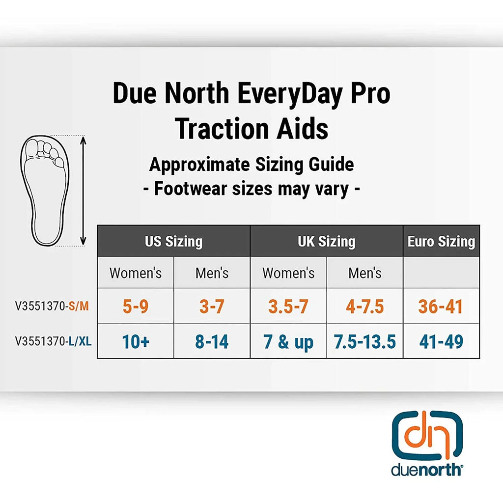 Due North Everyday Pro Traction Aids Sizeize Sizemall Medium w/Tungsten Carbide Sizepikes
