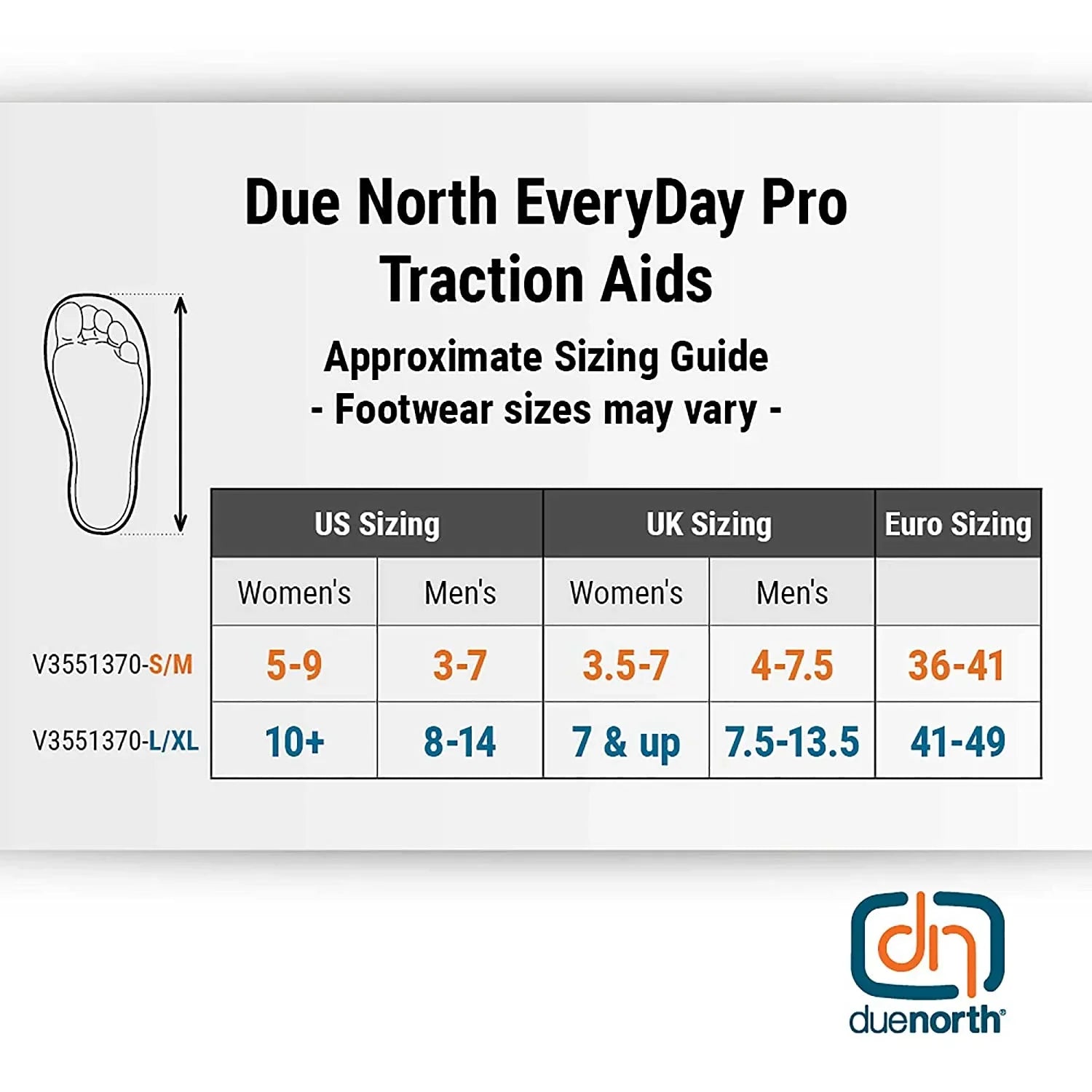 Due North Everyday Pro Traction Aids Sizeize Sizemall Medium w/Tungsten Carbide Sizepikes