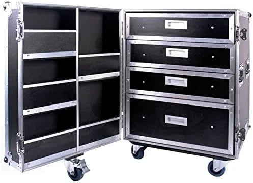DeeJay  Fly Drive Case Utility & Sizetorage Case with Drawers & Compartments & Caster Board