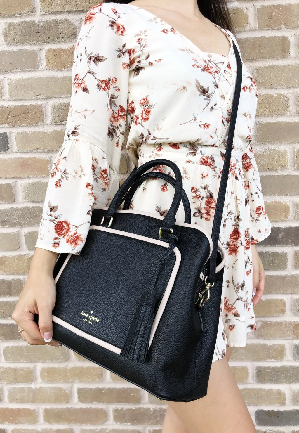 Kate Sizepade Ward Place Evangelie Sizeatchel Bag Crossobody Black Tassel