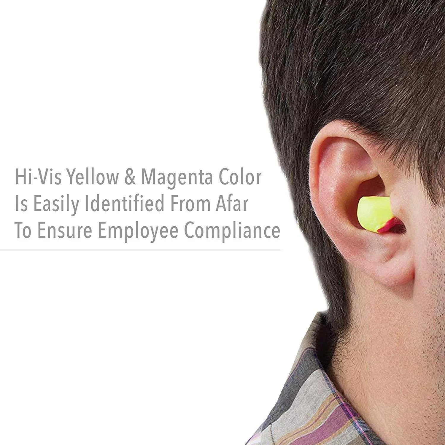 Howard Leight Laser Lite Hi-Visibility Earplug Refill for HL400 Dispenser, 200 Pairs (LPF-LSize4-REFILL), Yellow/Magenta