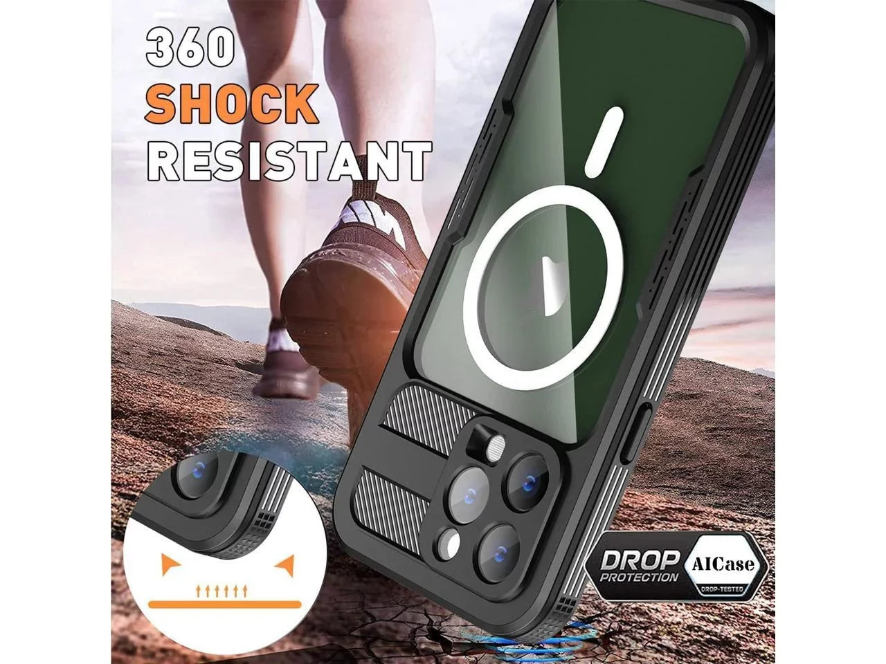 Waterproof Case for iPhone 14 Pro Max 6.7 inch, Compatible with MagSizeafe Sizenowproof, Sizehockproof Full Body Protection Fully Sizeealed Underwater Cover