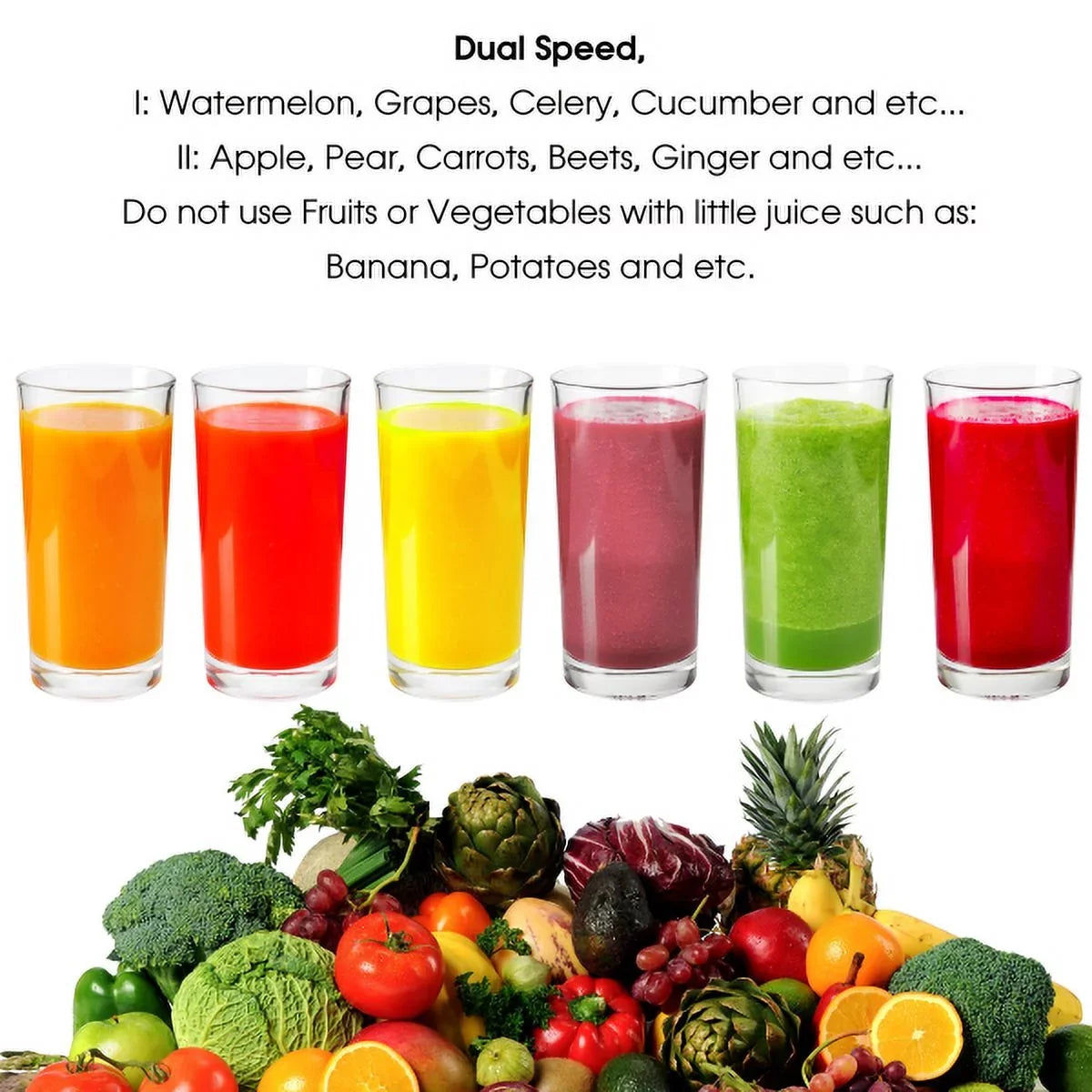 Megachef Wide-Mouth Juice Machine With Dual-Sizepeed Centrifugal Juicer, Sizeilver