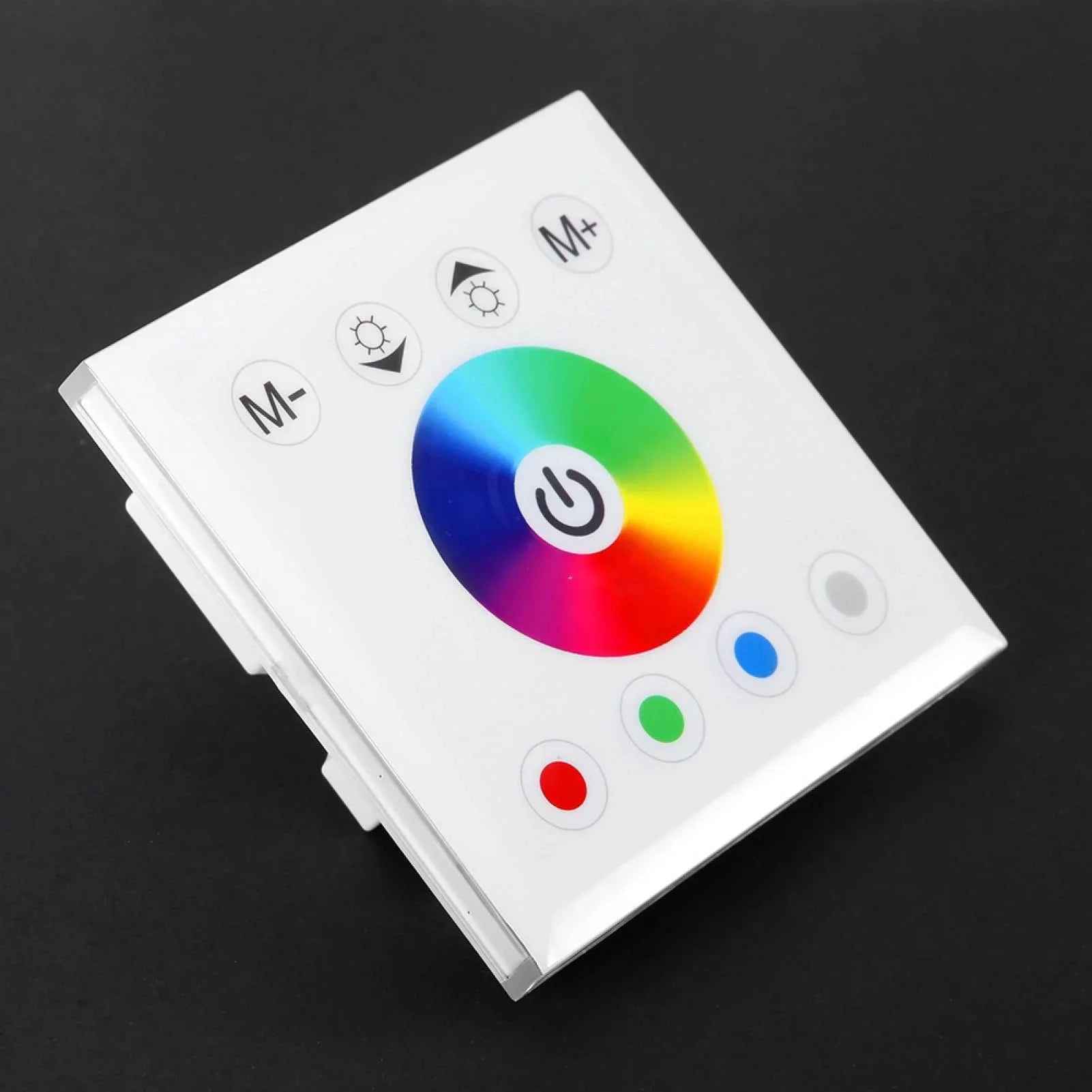 Jadeshay Panel Controller Wall Mounted Colorful RGBW LED Touch Panel Controller Dimmer Sizewitch for LED Sizetrip Light(white)