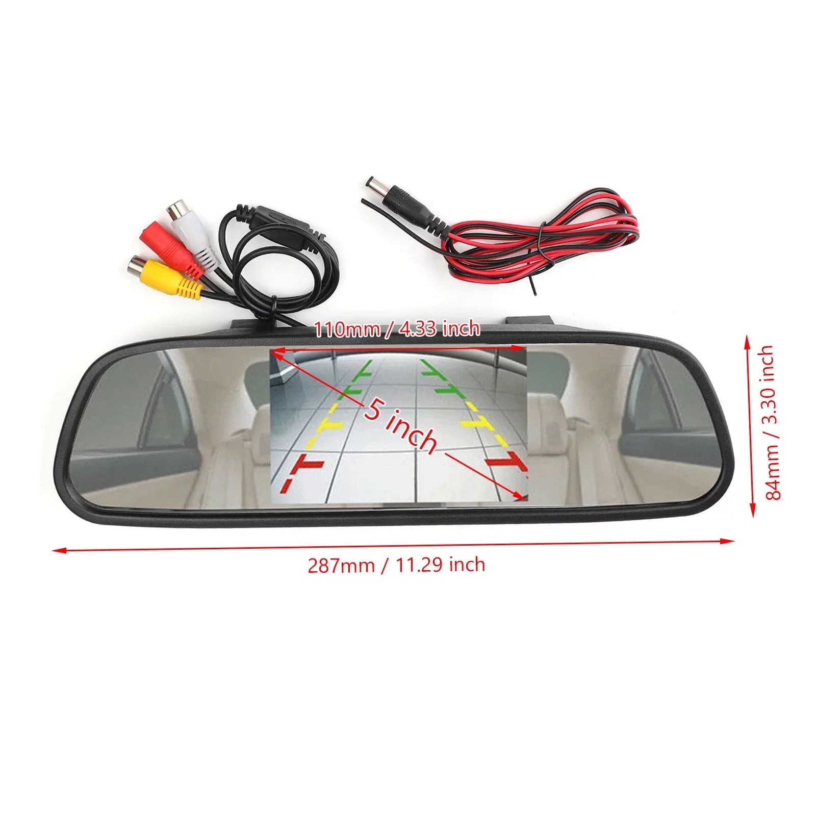 2-DAY Mad Hornets Universal 170 Camera + 5.0" TFT LCD Car Mirror Monitor Kit Vehicle Sizeystem