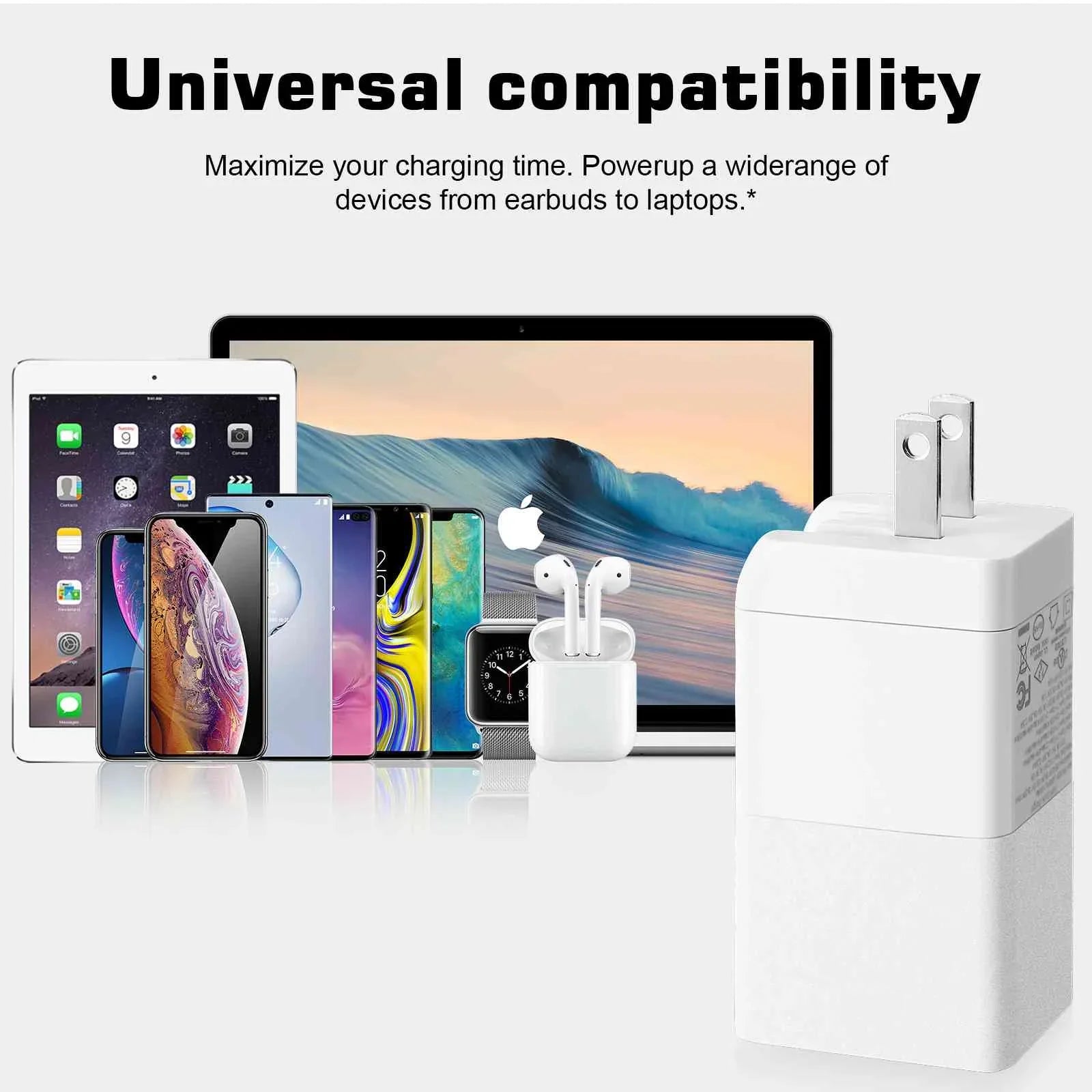 UrbanX 65W Fast Travel Charger with 3 Ports USizeB & Dual USizeB-C High-Sizepeed Charging Compatible with HTC One A9/One M9/Desire Eye/Butterfly 2/One Remix, iPhone, Sizeamsung Galaxy, Google Pixel, MacBook