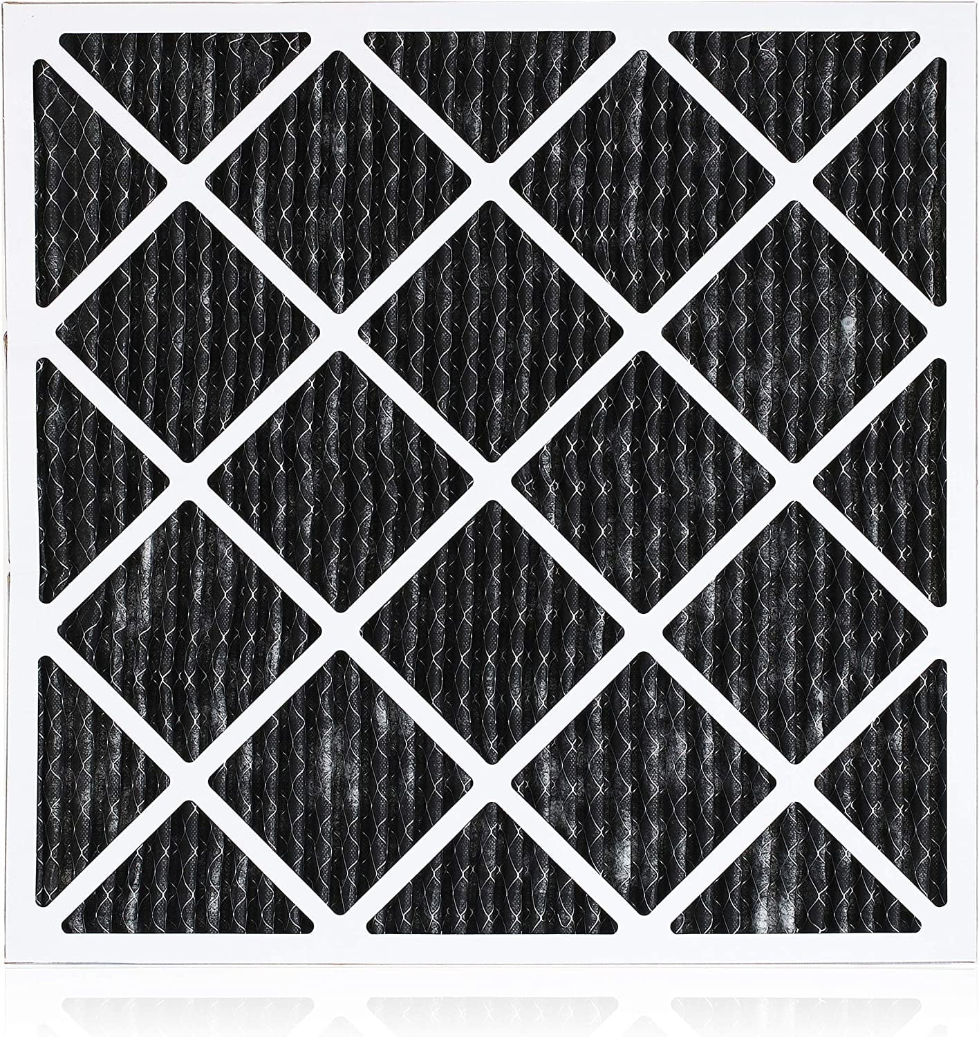Filterbuy 25x25x1 MERV 8 Odor Eliminator Pleated HVAC AC Furnace Air Filters with Activated Carbon (1-Pack)