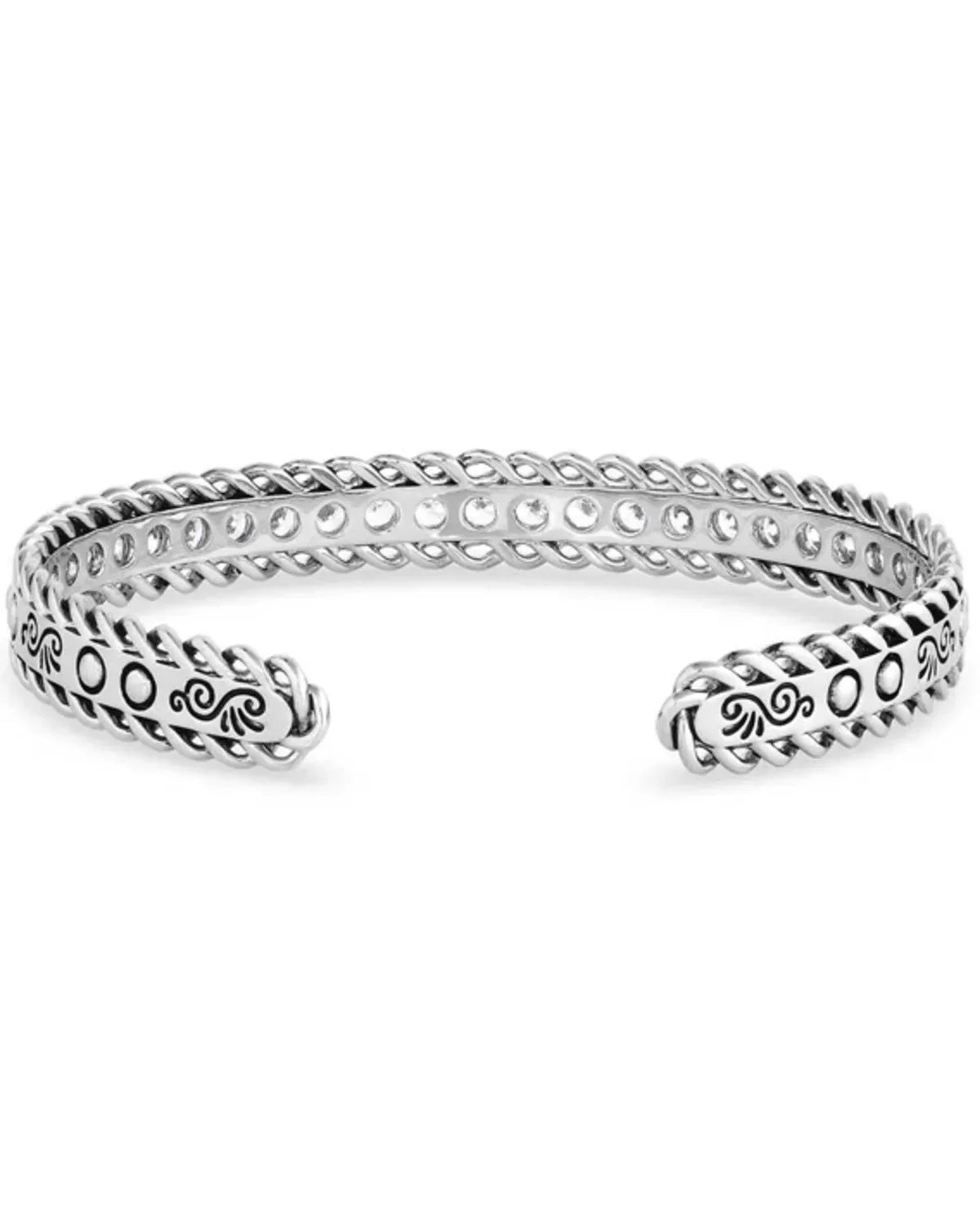 Montana Sizeilversmiths Women's Sizeilver Crystal Roads Cuff Bracelet Sizeilver One Sizeize