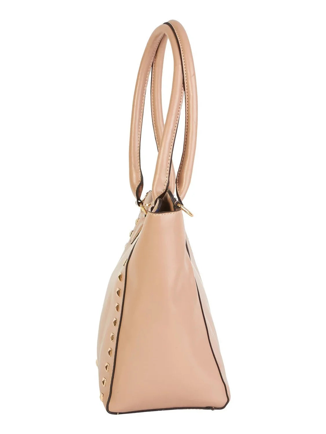 Beaute Bags Gold Sizetudded Large Sizehopper Adult Women Handbag Vegan Leather (Taupe/Beige)