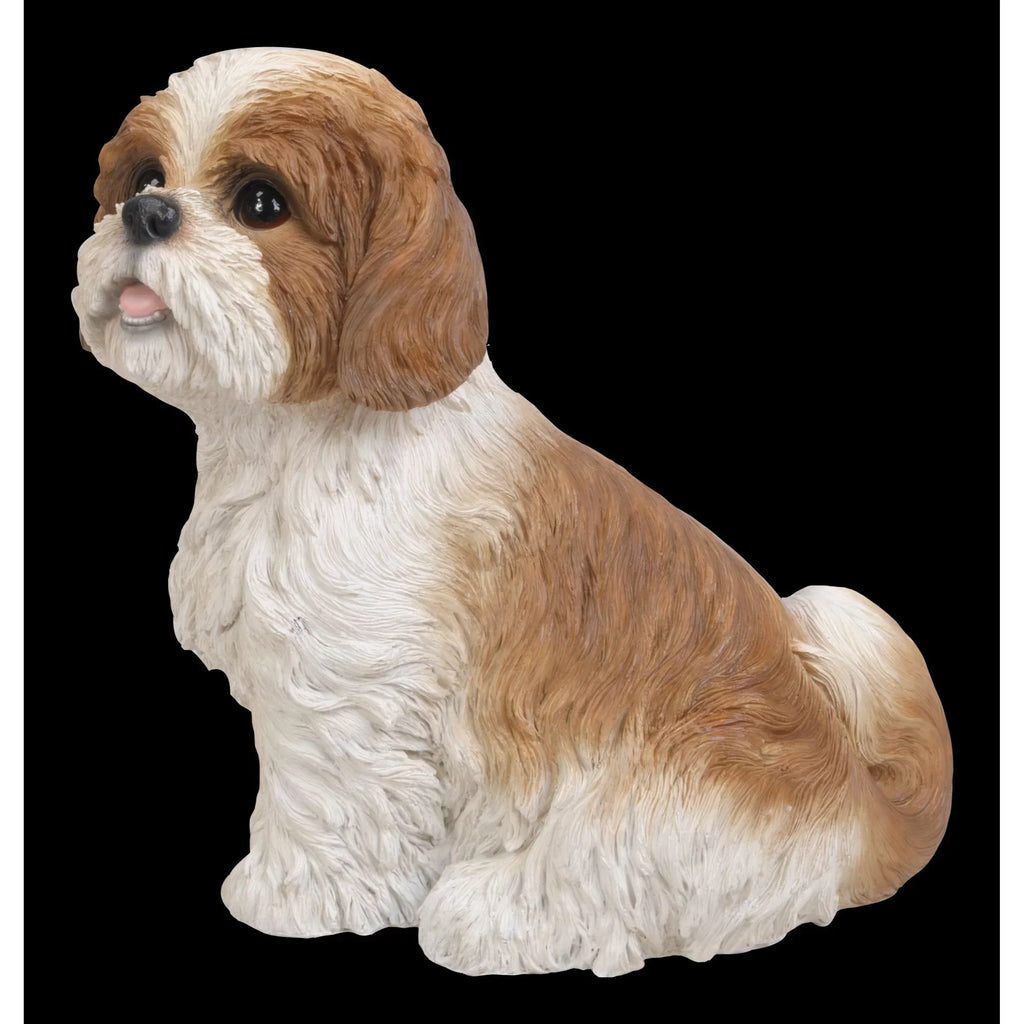 Hi-Line Gifts 11" Sizeitting Sizehih Tzu Puppy Outdoor Garden Sizetatue