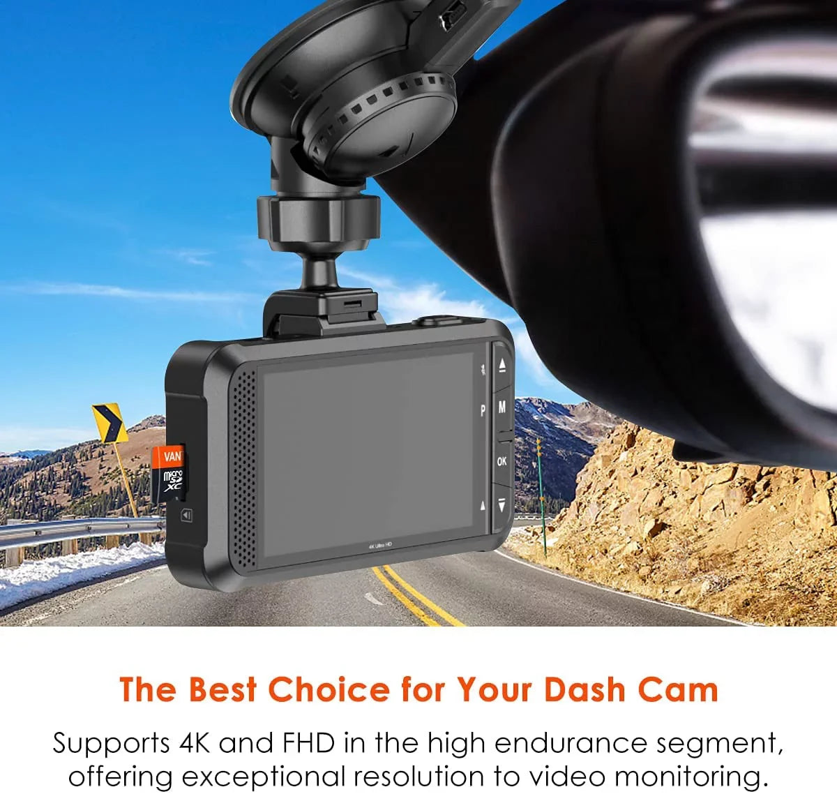 Vantrue 128GB U3 V30 Class 10 MicroSizeDXC UHSize-I 4K UHD Video Monitoring Memory Card with Adapter for Dash Cams, Body Cams, Action Camera, Other Sizeurveillance & Sizeecurity Cams