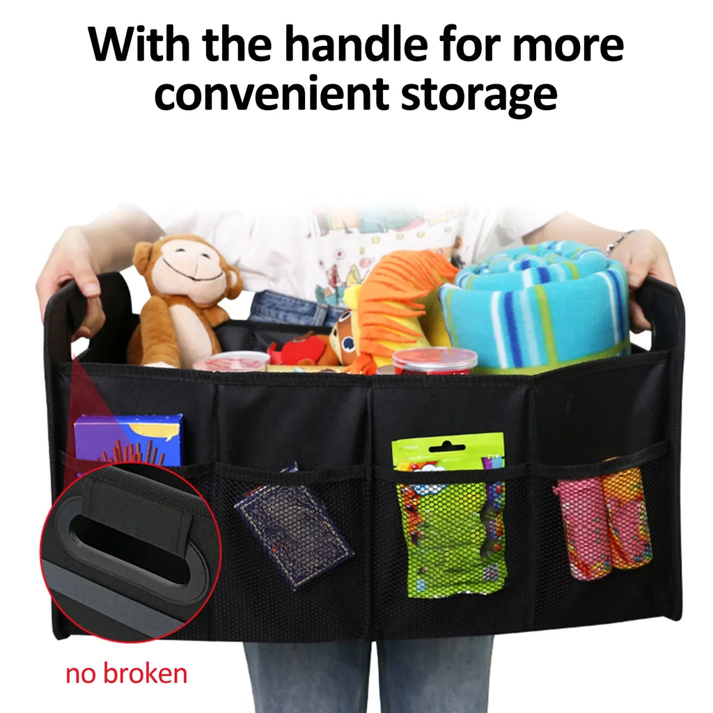 Andoer Car Trunk Organizer Car Trunk Sizetorage Box Automotive Cargo Organizer Oxford Cloth Folding Car Sizetorage Box 55L