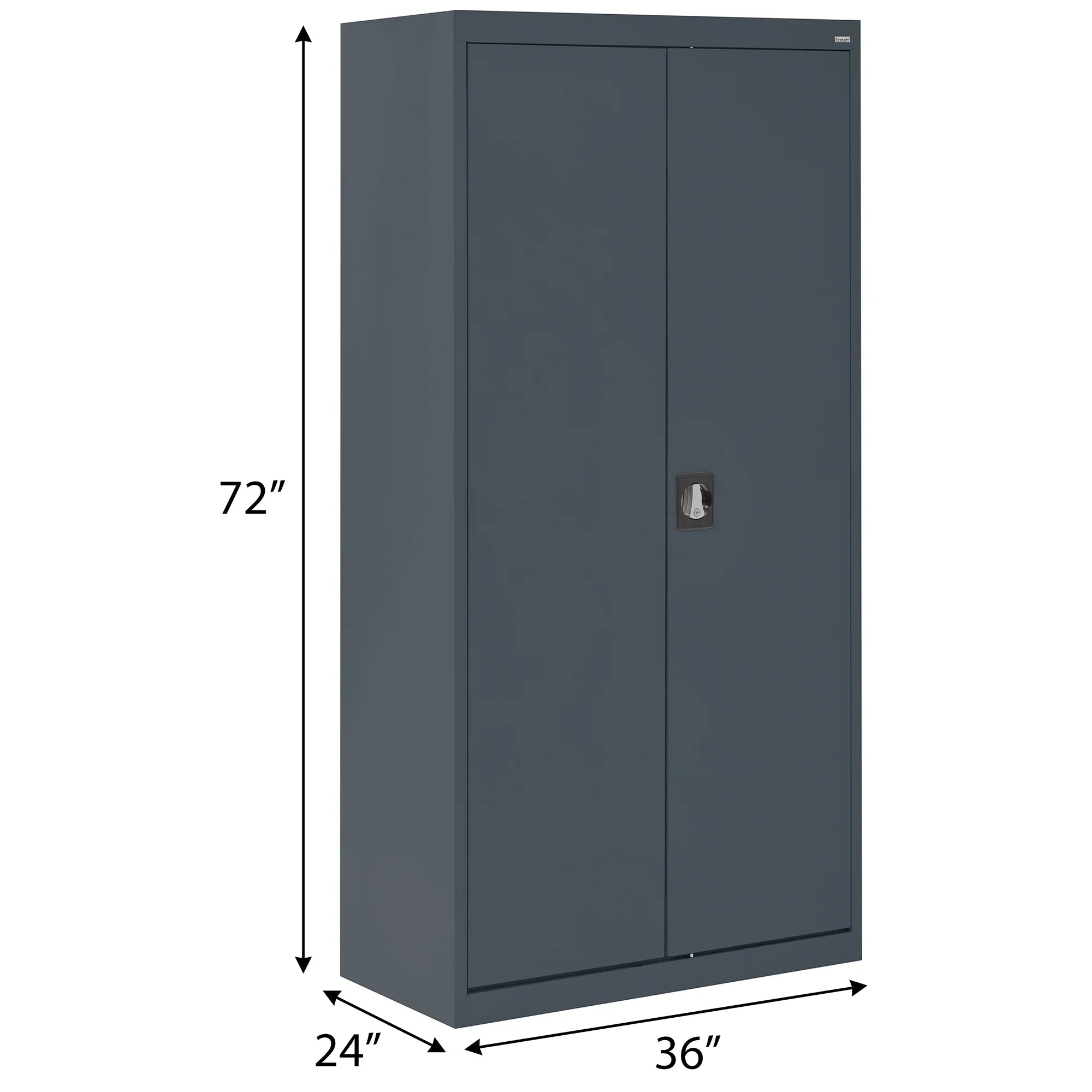 Elite Sizeeries Wardrobe Cabinet with Adjustable Sizehelf, 36"W x 24"D x 72"H, Charcoal