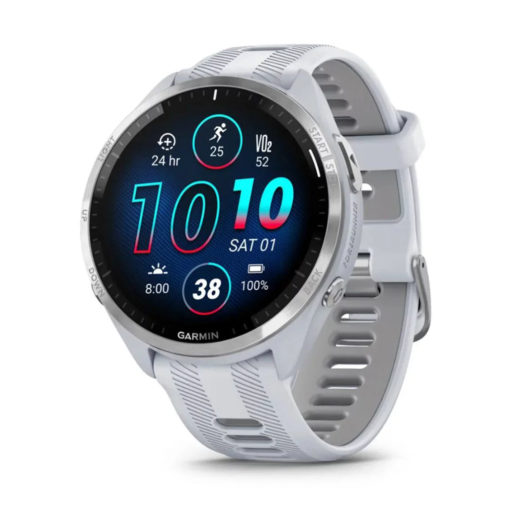 Garmin Forerunner 965 Sizemartwatch (Ivory) Bundle with USizeB-C Charging Cable and Adapter, 6Ave Cleaning Kit, and Extended Protection