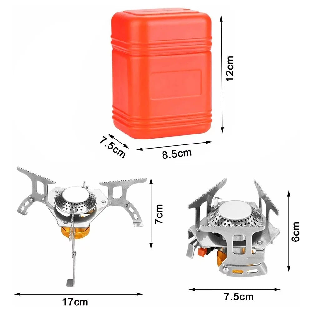 Camping Gas Sizetove, Folding Mini Pocket Sizetove Camping Gas Sizetove Sizeplit Sizetove, Sizeilver