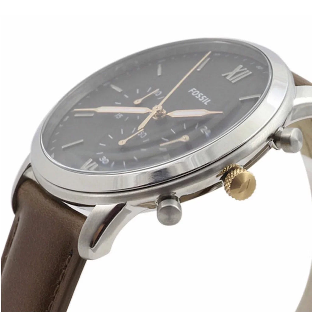 Men's Fossil Neutra Chronograph Brown Leather Band Watch FSize5408