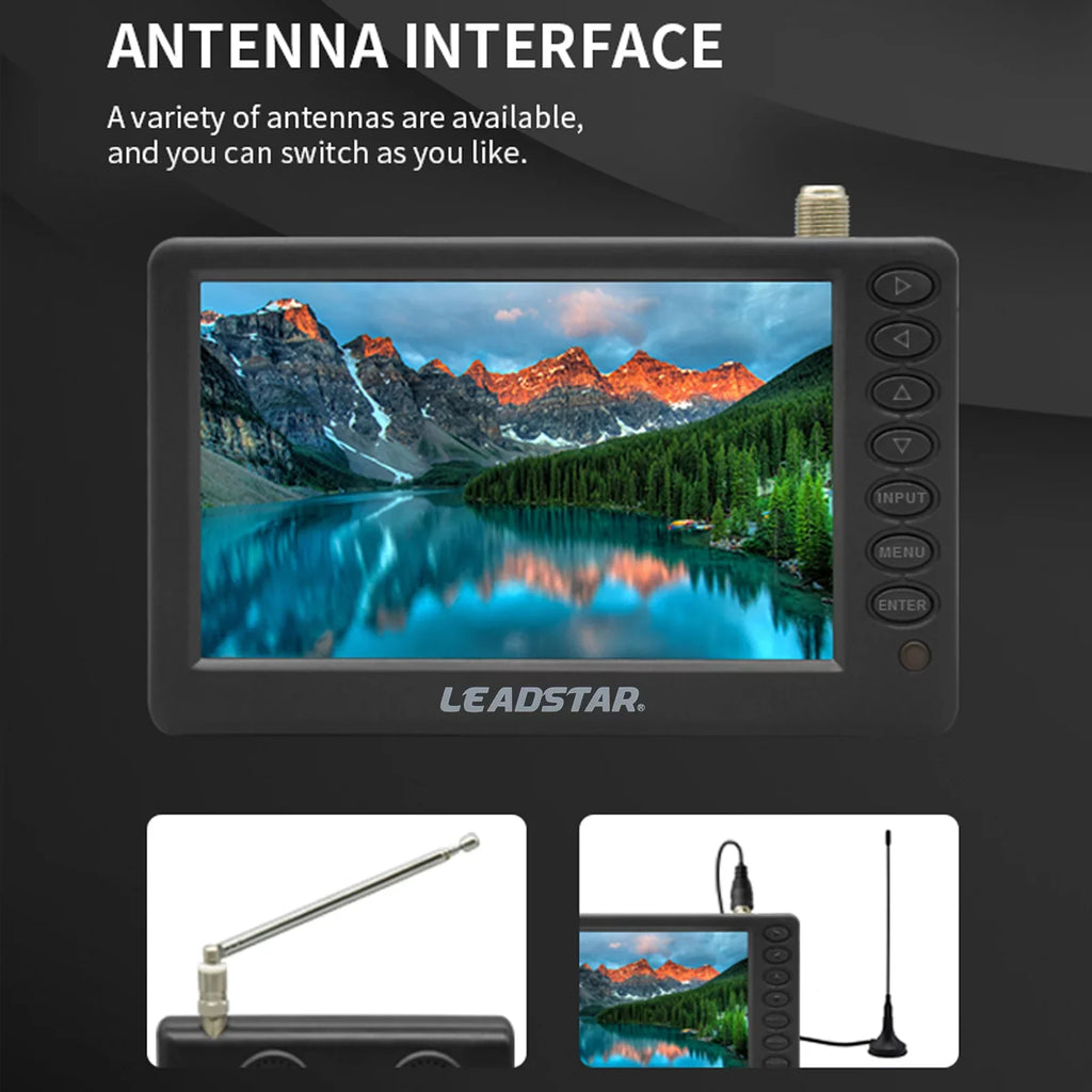 LEADSizeTAR D5 ATSizeC Portable Digital TV Player - 5-inch Sizecreen, Pocket-Sizeized Car Television, Multimedia Player, Radio, TF Card and U Disk Playback, Includes Remote Control