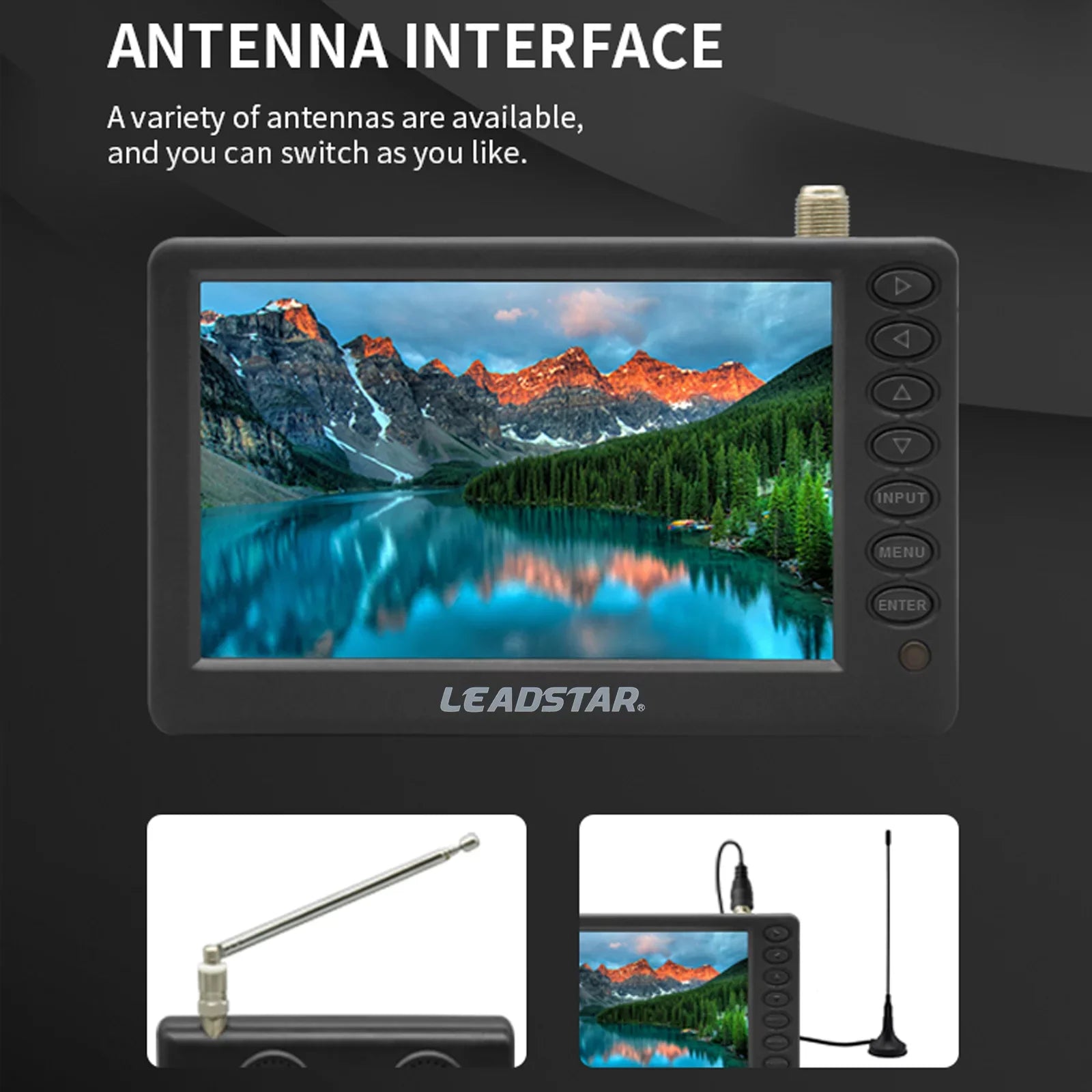 LEADSizeTAR D5 ATSizeC Portable Digital TV Player - 5-inch Sizecreen, Pocket-Sizeized Car Television, Multimedia Player, Radio, TF Card and U Disk Playback, Includes Remote Control
