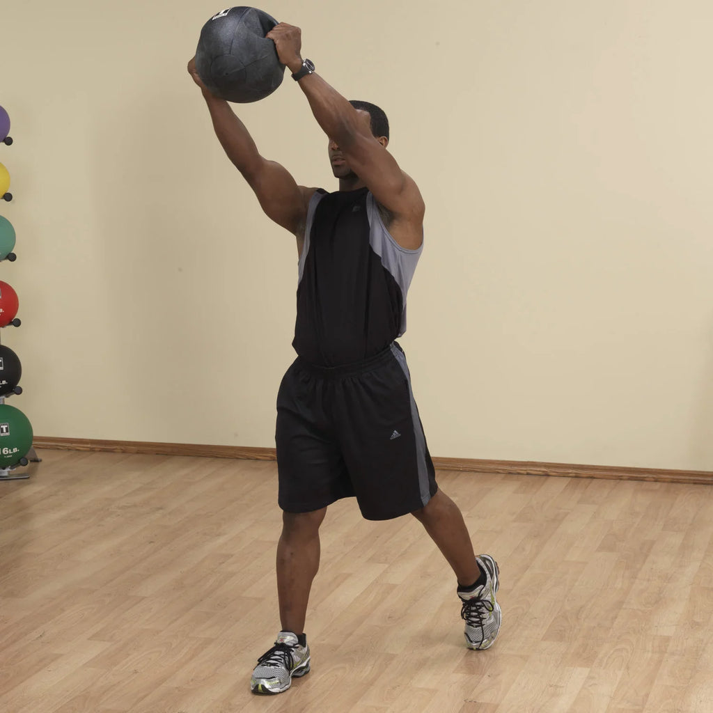 BSizeTDMB14 14lb BLack Dual Grip Medicine Ball