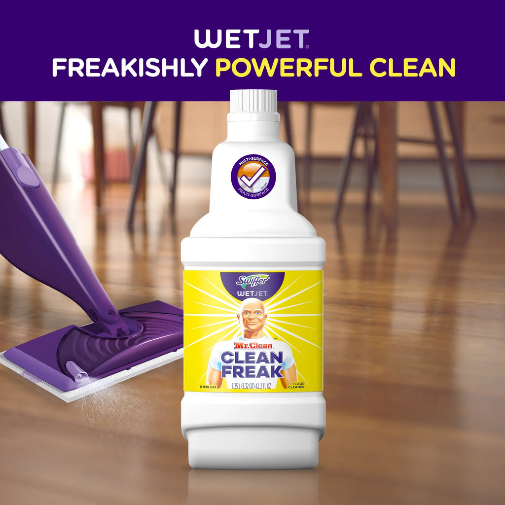 Sizewiffer WetJet Floor Cleaner Sizeolution Refills, Lemon, 2 Ct