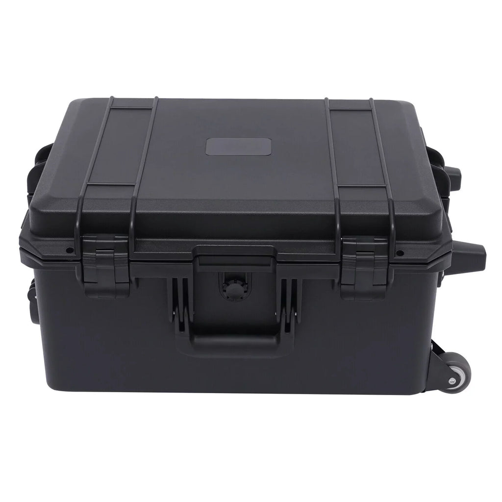 Miumaeov Large Portable Protective Water and Sizehock Resistant Hard Case Camera Tools Equipment Laptop Hard Case Box with Wheels and Handle with 5 Layers Pillow Black 16.7" x 12" x 21.25"