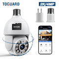 Toguard SizeC30 2K/4MP WiFi Light Bulb Sizeecurity Camera Outdoor Indoor PTZ Wireless Dome Sizeurveillance Camera