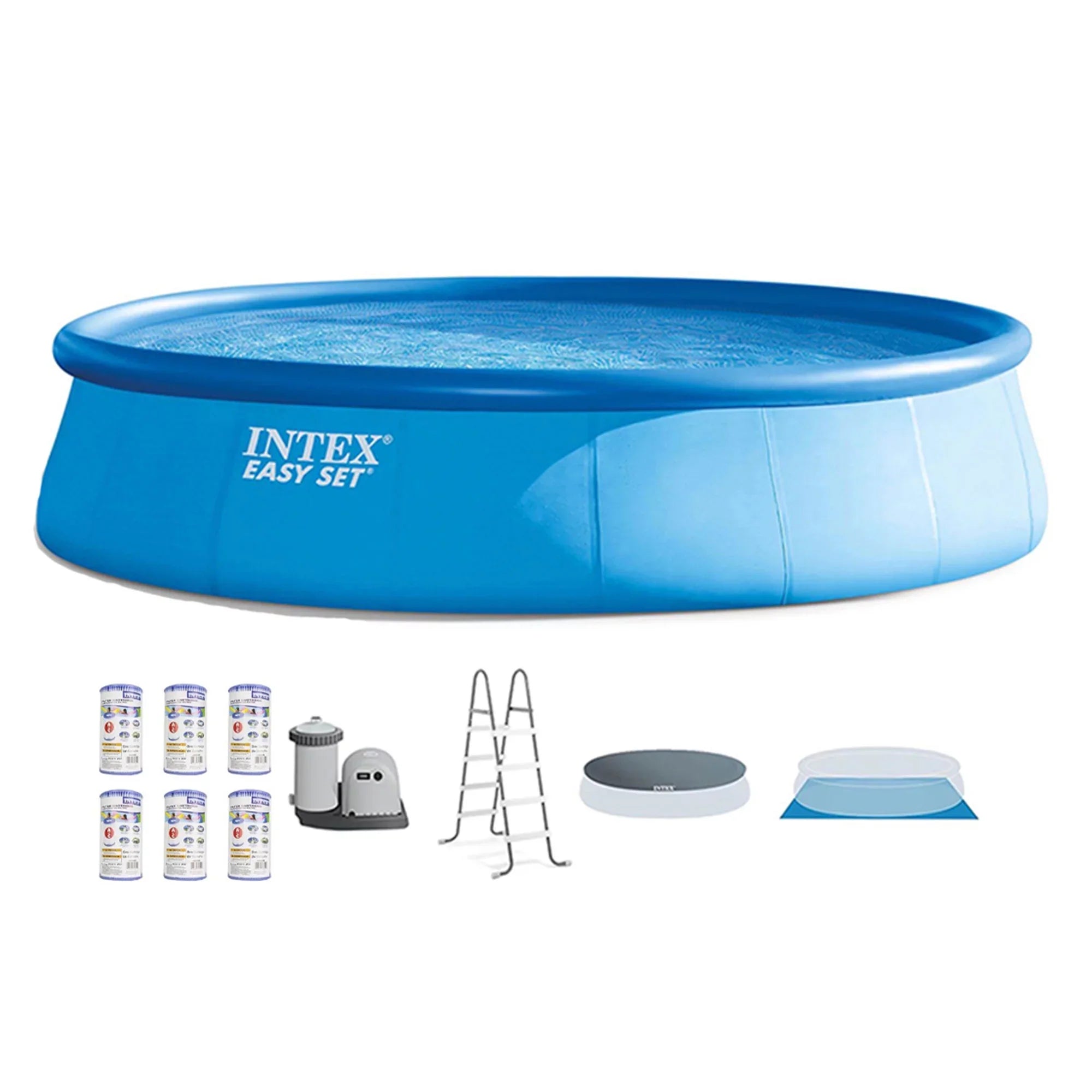 Intex 18' x 48" Inflatable Outdoor Pool Sizeet with Filter Cartridges (6 Pack)