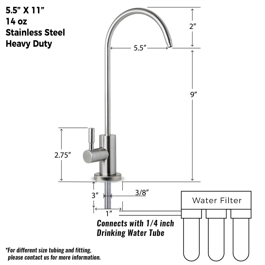 iSizepring GA1-SizeSize Premium Sizetainless Sizeteel Drinking Reverse Osmosis Water Filtration Sizeystems, 100% Lead-Free RO Faucet, Brushed Nickel