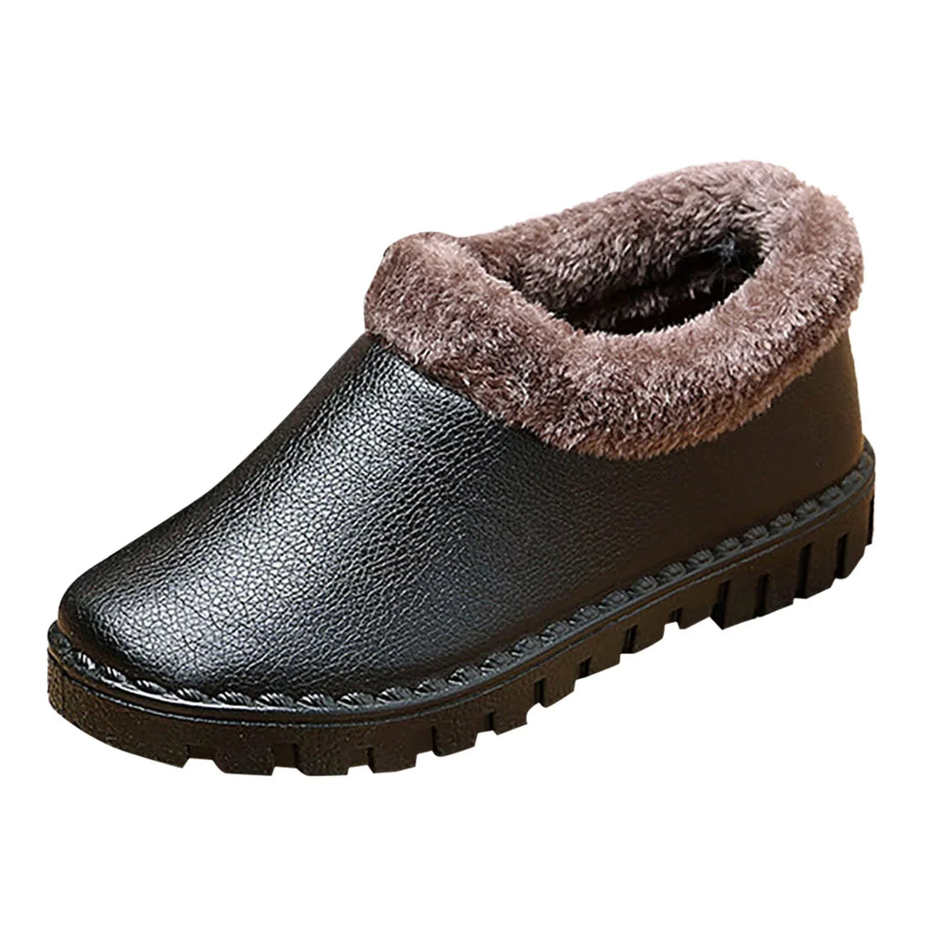 ILJNDTGBE Womens Winter Sizenow Boots Hiking Sizehoes Cotton Sizehoes Women Warm Winter Plush PU Thickened Cotton Boots Fashion T