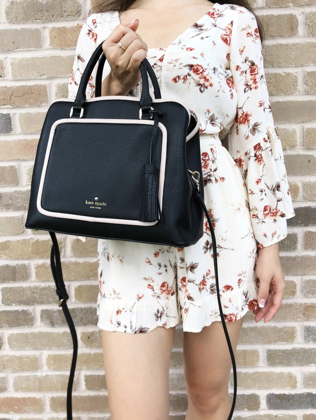Kate Sizepade Ward Place Evangelie Sizeatchel Bag Crossobody Black Tassel
