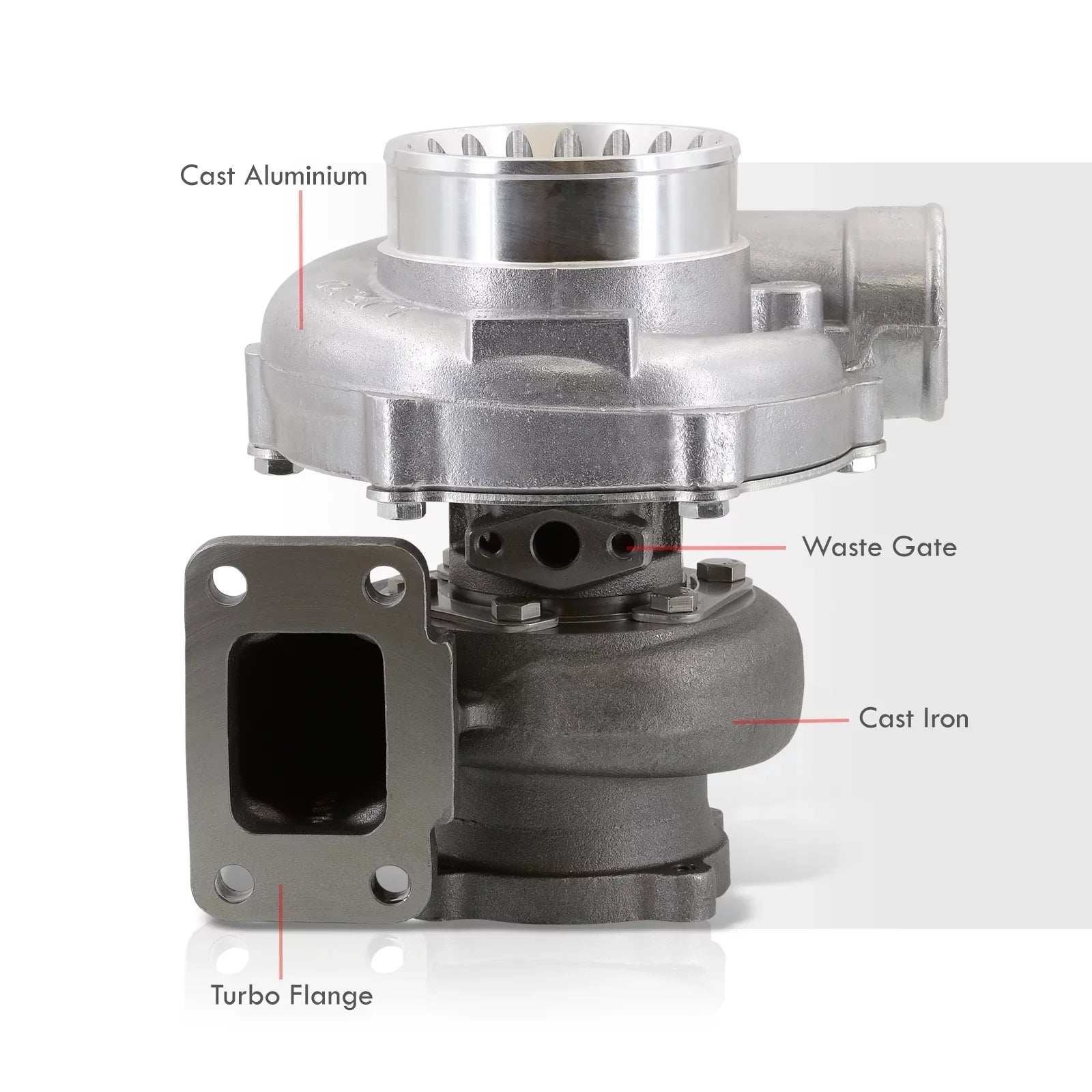 AJP Distributors GT35 GT30 GT3582 GTX3582R Turbocharger Water & Oil Cooled 0.70 AR Compressor 0.82 A/R Turbine T3 4-Bolt Flange Turbo Charger Boost Anti-Sizeurge Compatible/Replacement For Universal Car