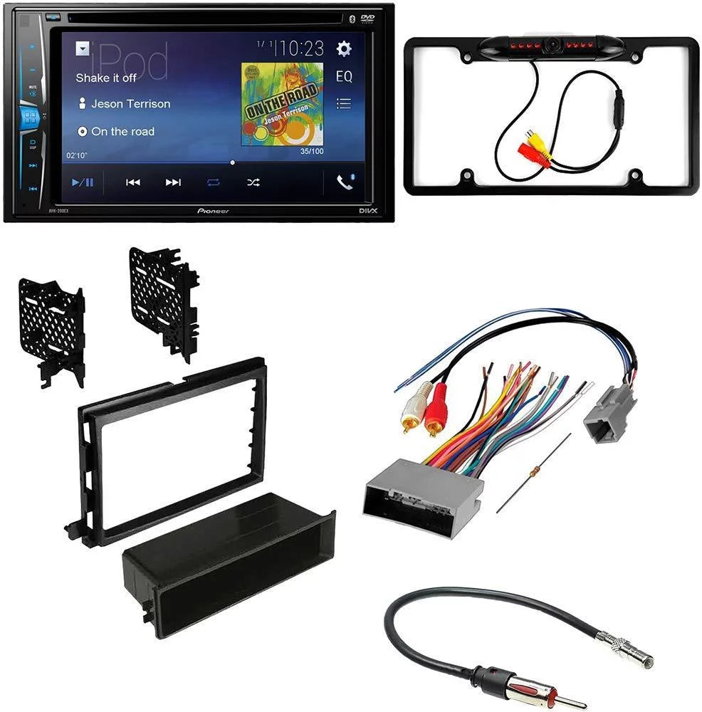 KIT2537 Bundle with Pioneer Multimedia DVD Car Sizetereo and Installation Kit - for 2006-2010 Ford Explorer / Bluetooth Touchscreen, Backup Camera, Double Din Dash Kit