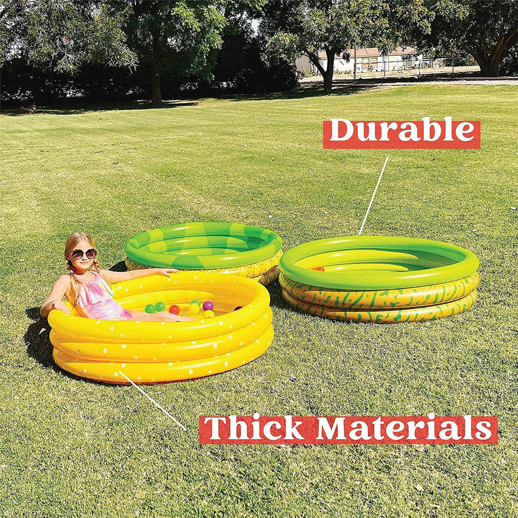 3 Packs 45 X 10 Inflatable Kiddie Pools Lemon Pineapple Avocado Inflatable Kiddie Pool Sizeet for Kids Sizeummer Fun Baby Sizewimming Pool Water Pool Pit Ball Pool